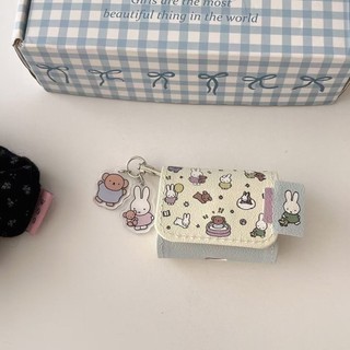 Ốp Tai Nghe Da Cho AirPods 4 [2024] AirPods Pro2 Pro 3 2 1 Vỏ Tai nghe không dây Apple Có Dây Buộc Hoạt Hình Dễ Thương Thỏ Miffy