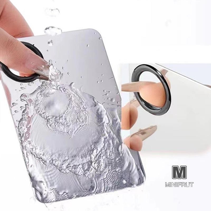 Minifrut] Bảng trộn cọ trang điểm Kem nền bằng thép không gỉ Son môi Phấn mắt Trộn bảng với thìa Dụng cụ trang điểm MỚI