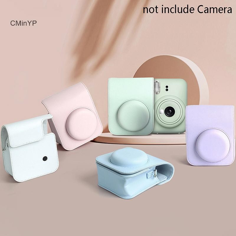 Cyp cho Instax 12 Vỏ máy ảnh Vỏ bảo vệ Túi bẫy có dây đeo vai Glory