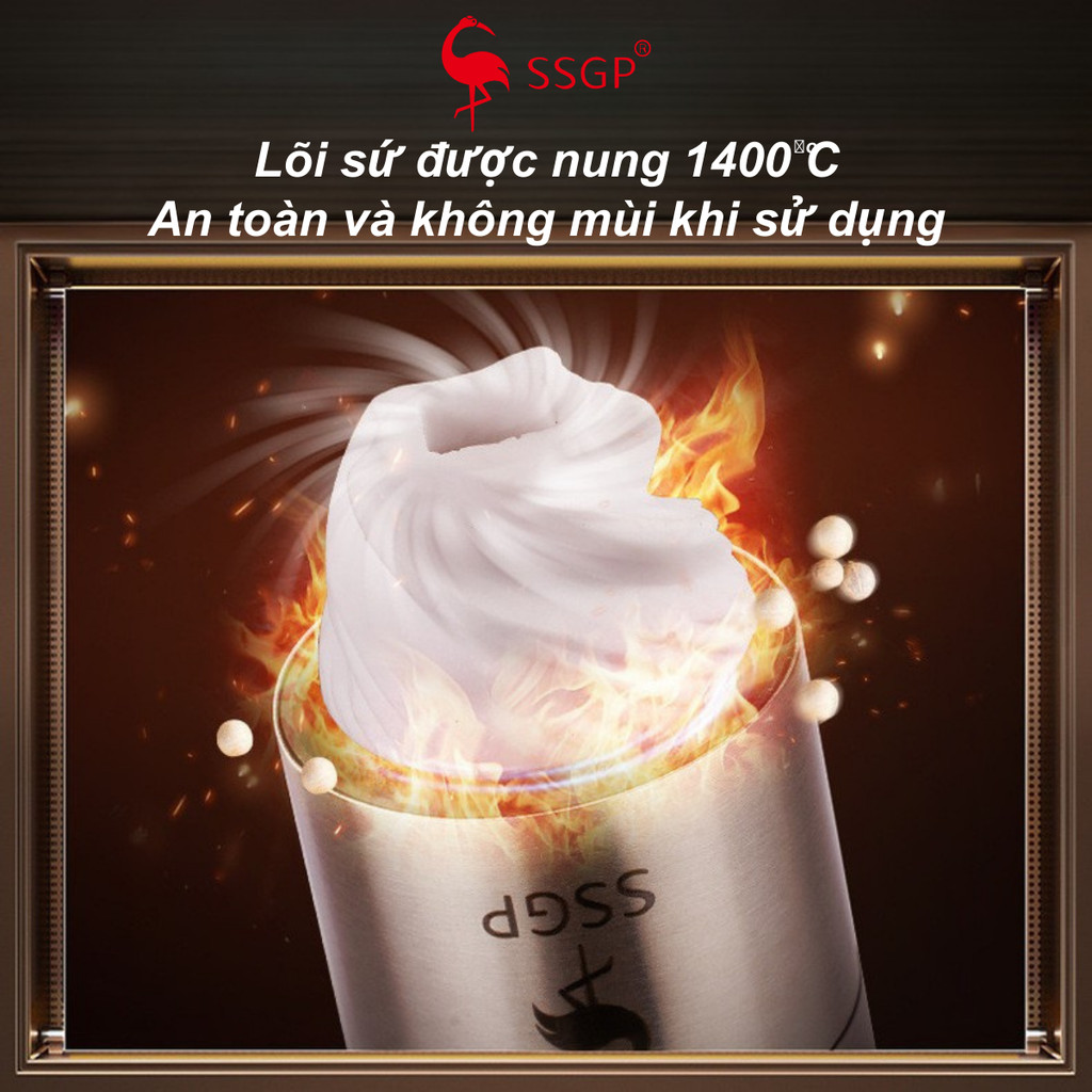 Dụng cụ xay tiêu cầm tay Inox 304 cao cấp của SSGP , SS14401 lọ xay tiêu, xay tiêu thủy tinh