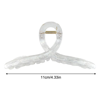 Phụ Nữ Trong Suốt Vuốt Tóc Kẹp Phong Cách Đơn Giản Bền Đẹp Lớn Kẹp Tóc Cho Tóc Dày Nữ Cô Gái
