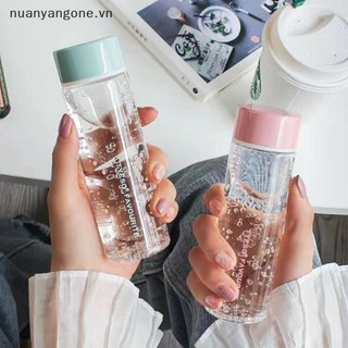 Nuanyangone.vn 200ML Họa Tiết Hoạt Hình Ngoài Trời Uống Chai Cốc Nhựa Chống Rơi Di Động Ngoài Trời Nước Mới