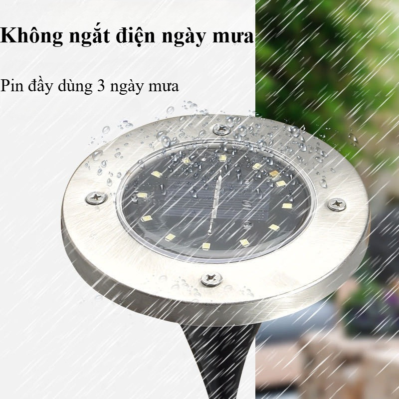 Đèn sân vườn tròn năng lượng mặt trời, Đèn bãi cỏ ngoài trời, Phong Cảnh Vườn, không Thấm Nước