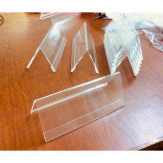 Combo 2 Kệ mica biển thu ngân, biểnchức danh, danh thiếp, nhãn ghi chú, menu mica chữ A, bảng giá, tên sản phẩm đủ size