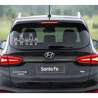 Tem dán xe farmily, sticker, logo dán kính phía sau xe gia đình, decal dán sườn xe, vợ chồng con cái độc đáo nhiều mẫu.