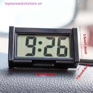 Toplanswatchstore Bảng điều khiển ô tô Đồng hồ kỹ thuật số Xe tự dính có màn hình hiển thị ngày thời gian LCD VN