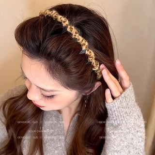 Da Báo In Đầu Có Răng Sang Trọng Đầu Đầu Lâu Cao Cấp Kẹp Tóc Rửa Mặt Chống Trơn Trượt Gói Tóc Mũ 2025 Phong Cách Mới Phụ Kiện Tóc Nữ BSND