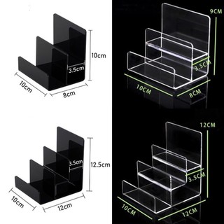 Giá đỡ trưng bày BORAGETE, Kệ trưng bày rắn Acrylic, Giá đựng đồ trang điểm trong suốt 2-5 tầng Ví đựng túi xách