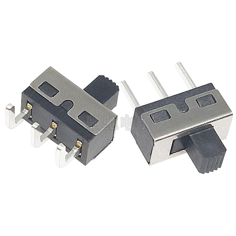 SS12D10 Công tắc chuyển đổi D06 / D11G5 Chân thẳng cong 3 chân 2 bánh Công tắc trượt dọc 1P2T Dòng điện cao