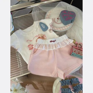 Ren Khâu Bé Gái Quần Short Mùa Hè Phong Cách Mới Bé Gái Quần Thường Ngày Phiên Bản Hàn Quốc Trẻ Em Crop Quần Giữa