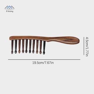 ELBBKG Lược Massage Kinh Tuyến Tự Nhiên Nhồi Bông Chống Tĩnh Điện Răng Rộng Lược Dành Cho Nữ Bé Gái Thẳng Xoăn Tóc Mới