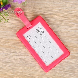 [Lostcorner] Thẻ hành lý PVC Silicone mềm Thẻ nội trú hoạt hình Vali hành lý sáng tạo ID Addres Giá đỡ thẻ lên máy bay Nhãn bay di động [Mới]