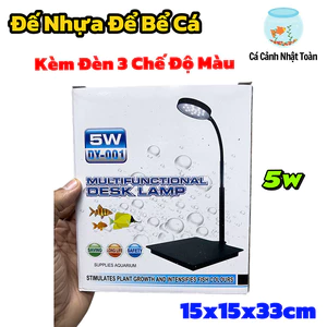 Bộ Đế Nhựa Kèm Đèn Led 3 Chế Độ Màu (5w) Để Trang Bể Cá 15x15x33cm