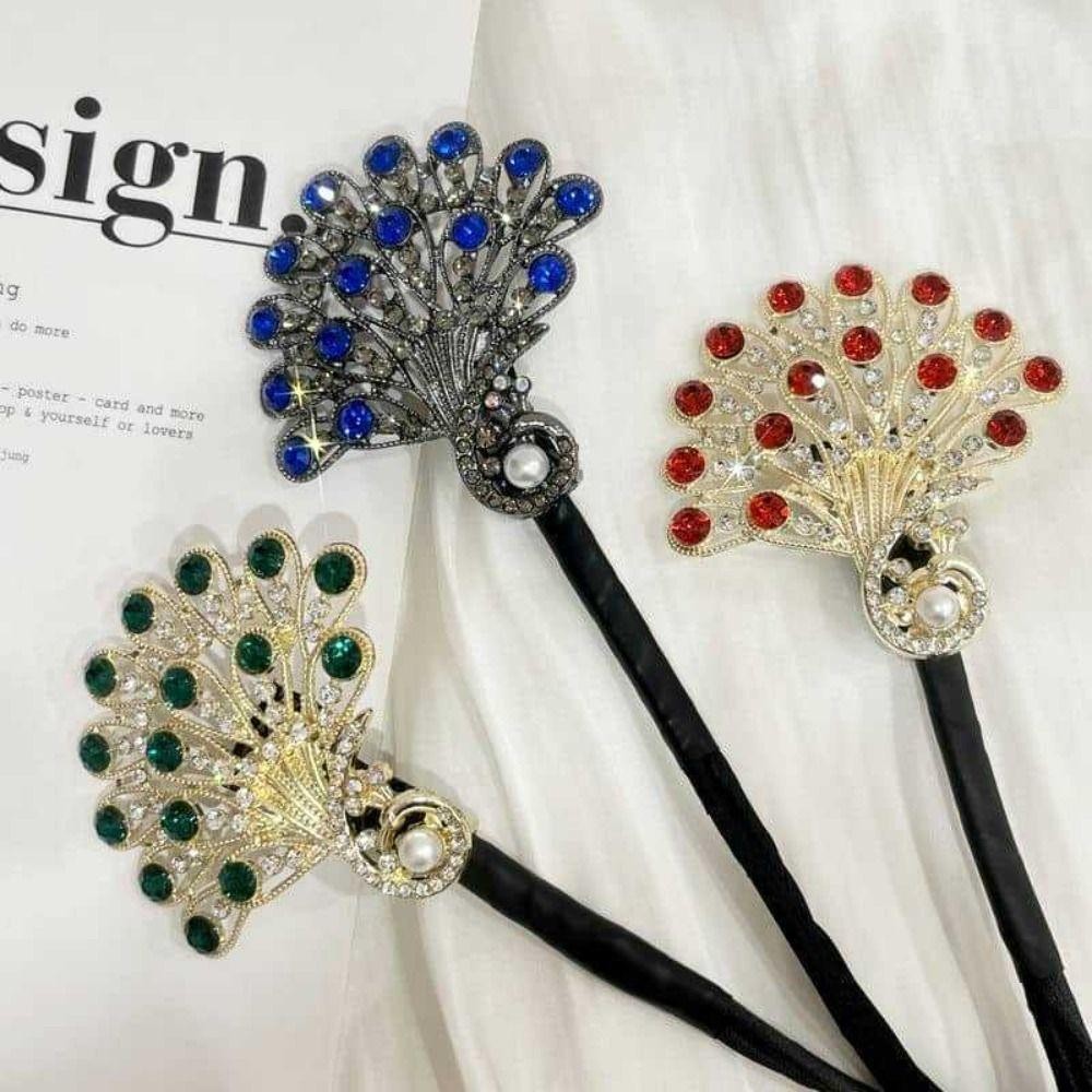TRACEILLOIAN Hair Bun Maker Twist, Dễ dàng chụp nhanh hình con công Kiểu tóc xoắn, Mũ nón thanh lịch cuộn Dụng cụ uốn tóc Phụ nữ