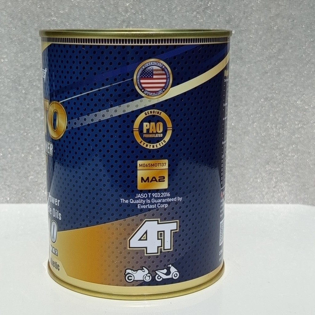 Dầu Nhớt xe số/côn tay - Everlast MOTO R7 POWER 10W40 SL 0.8L JASO MA2 - Khuyến mãi tặng ốc nhớt đầu nam châm