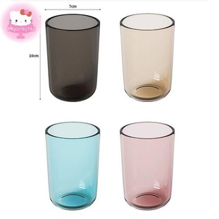 Moonlight Cặp Đôi Màu Trơn Trong Suốt Cốc Nước súc Miệng Dung Tích Lớn Phong Cách Bắc Âu Bàn Chải Đánh Răng Cốc Nước súc Miệng Trong Suốt Cốc Nhựa EN