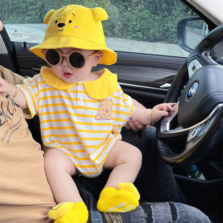 0-24 Tháng Tuổi Sơ Sinh Mùa Hè Áo Liền Quần Hải Quân Buộc Poonie Gấu Bé Trai Và Bé Gái Tay Ngắn Onesie