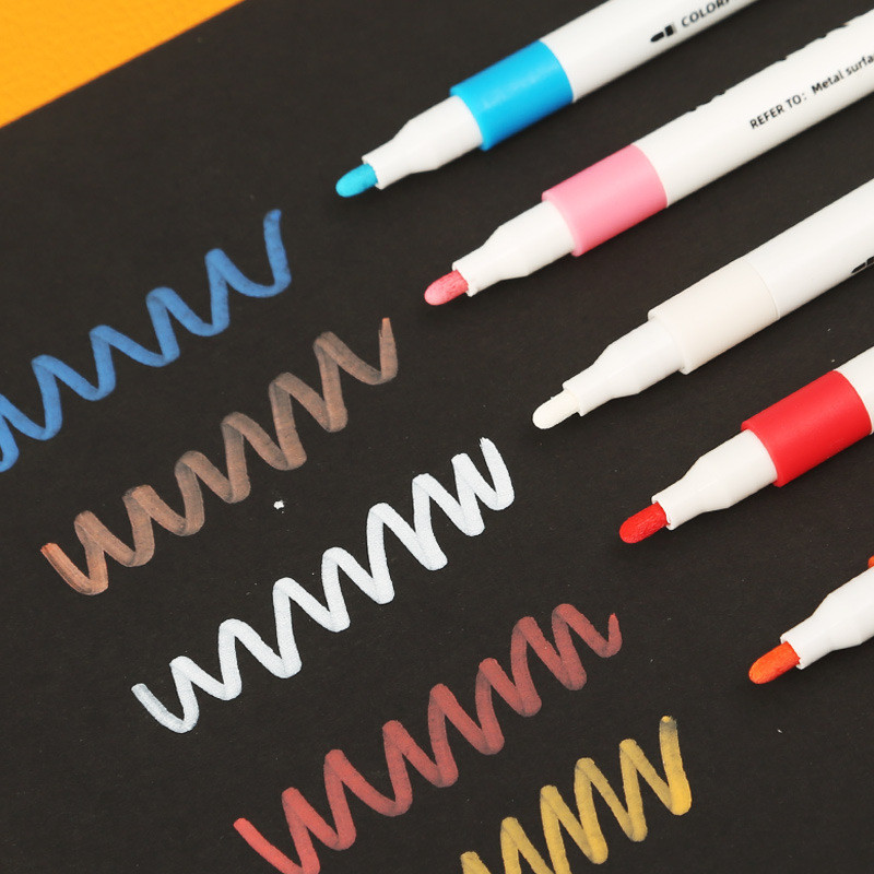 Bút Màu Acrylic Marker 12/24/36/48/60/80 Cao Cấp Màu Sắc Tươi Sáng- Quà Tặng Sinh Nhật Cho Bé 2-12 Tuổi
