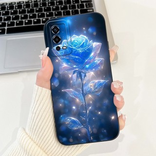 Dành Cho Oppo A55 4G CPH2325 Vỏ Hoa Thời Trang Mới Vỏ Bảo Vệ Ống Kính Silicon Mềm Cho OPPO A55 4G A 55 Túi Điện Thoại