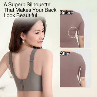 『 Brelira 』 Bộ giảm thiểu áo ngực chống chảy xệ Ngực to trông nhỏ không hỗ trợ cảm giác không dây Thoải mái liền mạch Bảo hiểm toàn diện Dây đeo rộng ​​Quần lót​​