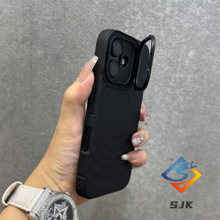 Ốp lật ống kính ẩn Vỏ silicon từ tính cho iPhone 16 Pro Max 15 14 13 Pro Max 14 Plus 15 Plus 16 Plus có chức năng đứng