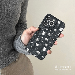 ibumpers Ốp Điện Thoại iPhone Họa Tiết Mèo Kawaii Hợp Thời Cho IPhone 16 15 14 12 13 11 Pro Max IP 7 8 Plus X XS XR Xếp Ly Ốp Lưng Silicon Mềm Chống Sốc