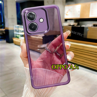 Ốp lưng OPPO A5i Vỏ trong suốt mỏng màu tinh khiết mới OPPO A5 i OPPOA5i Vỏ điện thoại trong suốt mềm chống sốc có bảo vệ Camera toàn bộ ống kính