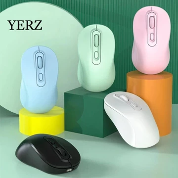 Chuột không dây công thái học YZ, Chuột không dây Macaron 2.4GHz 1600DPI, Chuột chơi Game không ồn ào Tiêu thụ năng lượng thấp Tiện lợi Trò chơi chuột không dây đầy màu sắc Phụ kiện máy tính
