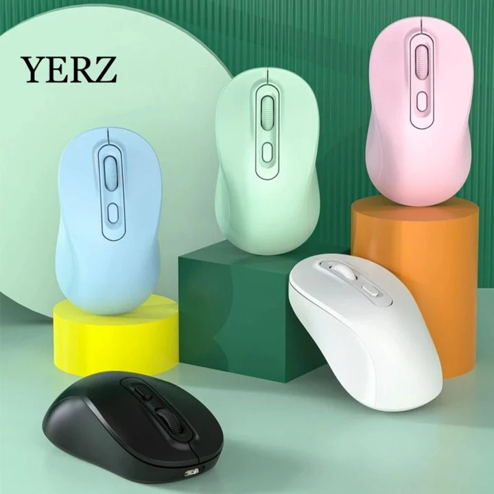 Chuột không dây công thái học YZ, Chuột không dây Macaron 2.4GHz 1600DPI, Chuột chơi Game không ồn ào Tiêu thụ năng lượng thấp Tiện lợi Trò chơi chuột không dây đầy màu sắc Phụ kiện máy tính