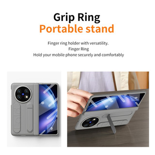 Ốp Điện Thoại Silicon Cho Vivo X Fold5 Fold3 Pro Fold 5 3 Pro 5G Dây Đeo Cổ Tay Đứng Chống Sốc Vỏ PC Cứng