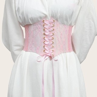 NCE Ren Corset Thắt Lưng Da PU, Lụa Thêu Co Giãn, Phù Hợp Với Váy và Quần Áo Thời Trang