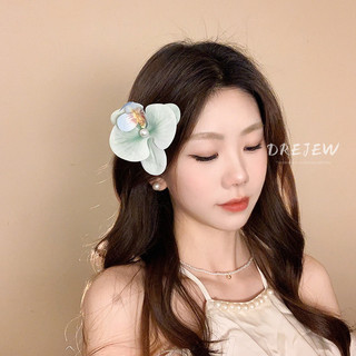 Drejew Kẹp tóc ngọc trai hoa xanh phong cách Hàn Quốc dễ thương trán nổ kẹp tóc kẹp tóc thời trang bên kẹp tóc mũ nón dành cho nữ