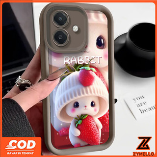 Ốp Lưng Cho OPPO A6X A6 A5X A5 5G A3X A3 PRO A5 PRO A80 A78 A60 A79 A38 A18 A17 A57 2022 4G A78 A58 A7 A5S A12 A95 Ốp Điện Thoại TPU Chống Sốc Thỏ Dâu Hồng