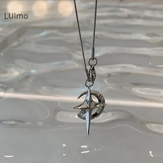 Luimo Mặt Trăng Sang Trọng Ngôi Sao Mặt Dây Chuyền Galaxy Vòng Cổ Nữ Thoáng Mát Cổ Dây Xích Xương Đòn Phong Cách Hàn Quốc Trang Sức Thời Trang Đảng Quà Tặng SBS