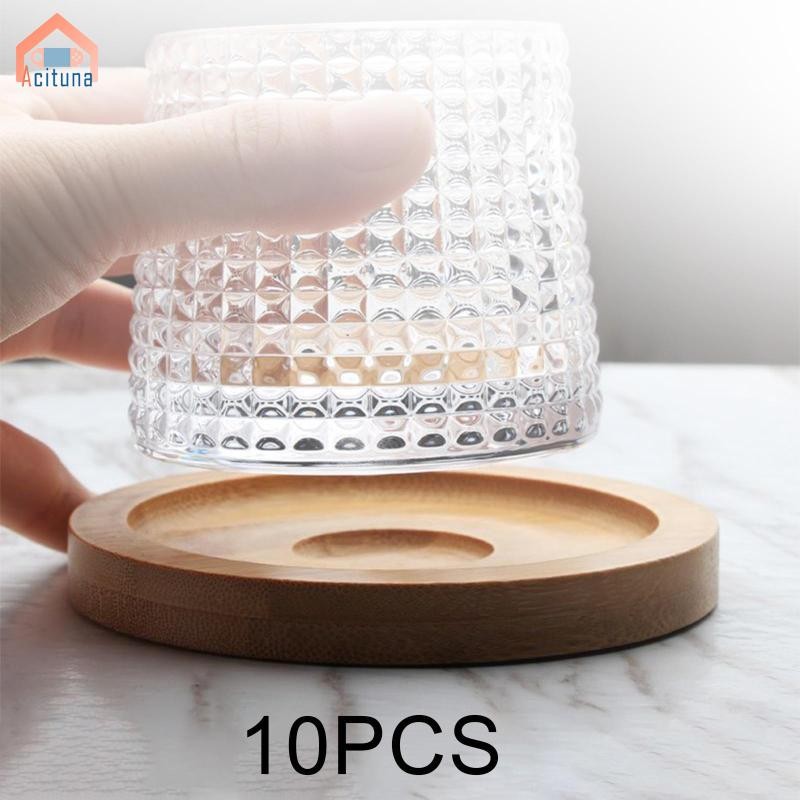 10 Miếng Cốc Miếng Đệm Xoay Cốc Đế Lót Ly Trà Cà Phê Miếng Lót Đa Năng Gỗ Đế Lót Cho Nhà Hàng Tủ Lạnh Bộ Đồ Ăn