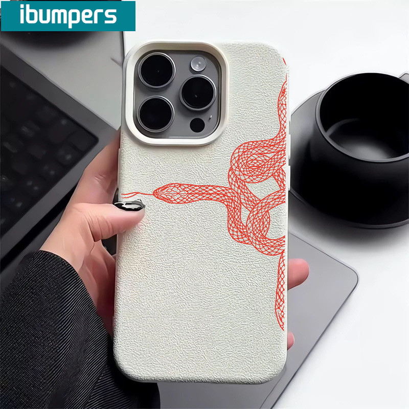 ibumpers Ốp Lưng IPhone Đơn Giản Độc Đáo Họa Tiết Rắn Cho IPhone 16 15 14 12 13 11 Pro Max IP 7 8 Plus X XS XR Ốp Điện Thoại Mỏng Silicon Mềm Da Họa Tiết
