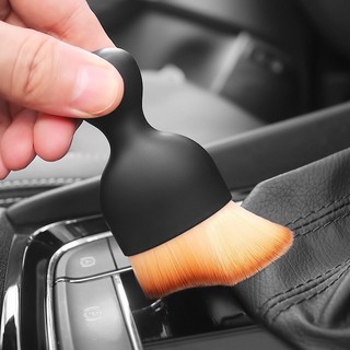 Chổi quét mini đầu cong sợi lông mềm dùng vệ sinh nội thất ô tô, bảng điều khiển, cửa thoát khí, làm sạch nhà ở SUNND