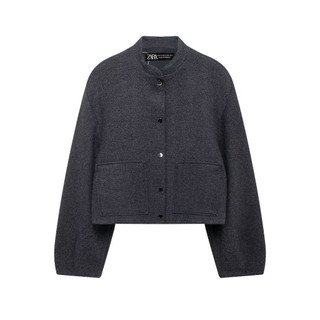 Áo khoác Zara made in Morocco dạ len ép tui ốp khỏe khoắn basic
