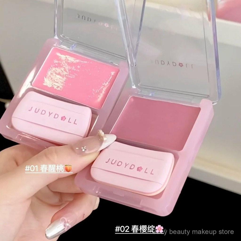 Judydoll, phấn má hồng nước nhẹ đa năng, kem highlight đa năng, bảng màu trang điểm mở rộng, phấn má hồng cảm giác không khí TNW3