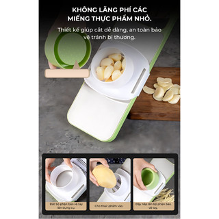 Bộ dao bào đa năng BUNA 5 lưỡi dụng cụ cắt bào, thái sợi rau củ trái cây bằng INOX 304 không gỉ