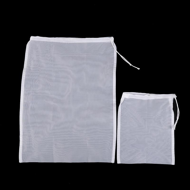 Túi lọc sữa đậu nành B & N 100 lưới Túi lọc mịn có thể tái sử dụng Nước ép cà phê Đậu nành Túi lọc dây rút sữa tại nhà Máy lọc thực phẩm nhà bếp.