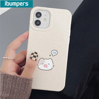 ibumpers Ốp Lưng IPhone Hàn Quốc Đơn Giản Họa Tiết Cá Mèo Cặp Đôi Cho IPhone 16 15 14 12 13 11 Pro Max IP 7 8 Plus X XS XR Ốp Điện Thoại Silicon Mềm Chống Sốc