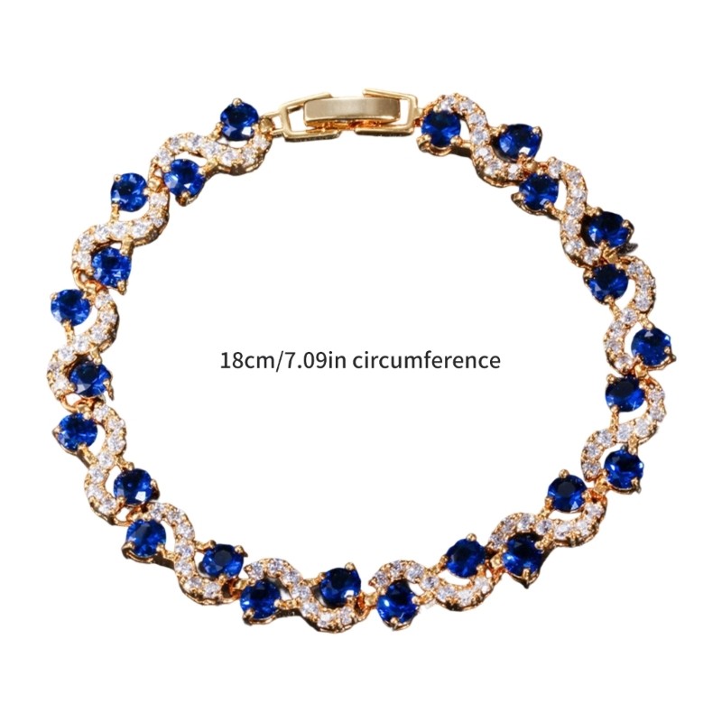 Vòng tay đính đá Cubic Zirconia nhiều màu exhila có khóa tôm hùm an toàn Phụ kiện thủ công
