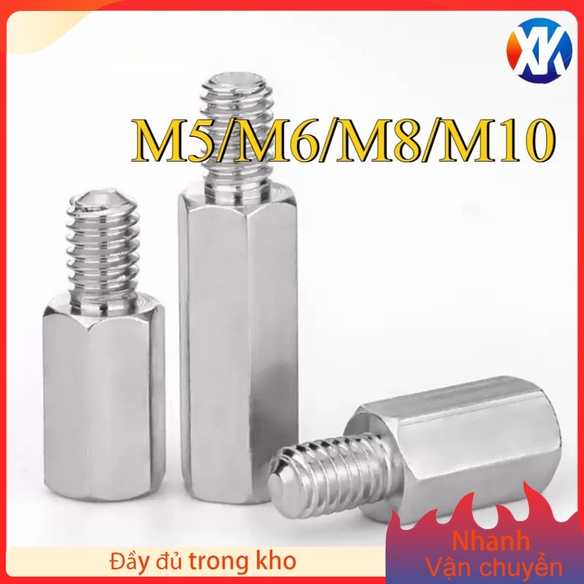 Trụ inox M5 / M6 / M8 / M10，chân inox Đực Cái, Cái Cái,Cọc inox đỡ Ốc ...