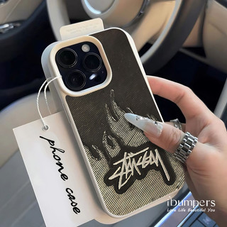 ibumpers Ốp Điện Thoại iPhone Họa Tiết Ngọn Lửa Stüssy Hợp Thời Trang Cho IPhone 16 15 14 12 13 11 Pro Max IP 7 8 Plus X XS XR Ốp Lưng Mỏng Silicon Mềm Da Họa Tiết
