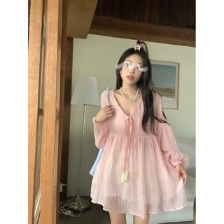 [Áo len chống nắng phong cách Hàn Quốc Sweet Girl Must-Have] Áo sơ mi cỡ lớn nữ béo MM Áo dài tay cực dài 150kg Áo sơ mi chống nắng màu hồng phong cách nhẹ nhàng Áo sơ mi nữ mùa hè Slimmer Áo sơ mi bé tay phồng cỡ lớn Quần áo nữ