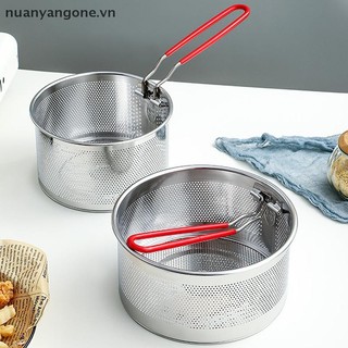 Nuanyangone.vn Lưới Chiên Inox Nhà Bếp Chiên Giỏ Nấu Ăn Chiên Chảo Dầu Chảo Lọc Mì Thìa Rây Lọc Mới