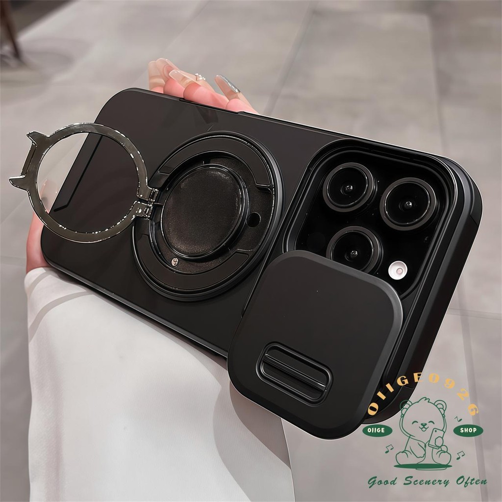 Đề cập đến cũng xoay giá đỡ vỏ điện thoại từ tính iphone16 Pro Max 15 14 13 12 11 cho vỏ iPhone PC + TPU Vỏ cứng chống sốc