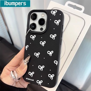 ibumpers Ốp Lưng IPhone Hàn Quốc Nơ Đơn Giản Cho IPhone 16 15 14 12 13 11 Pro Max IP 7 8 Plus X XS XR Ốp Điện Thoại Mỏng Silicon Mềm Da Họa Tiết