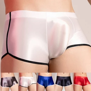 ⭐Giggle⭐Quần Lót Nam Sáng Bóng An Toàn Quần Short Co Giãn Quần Lót Boxer Mịn